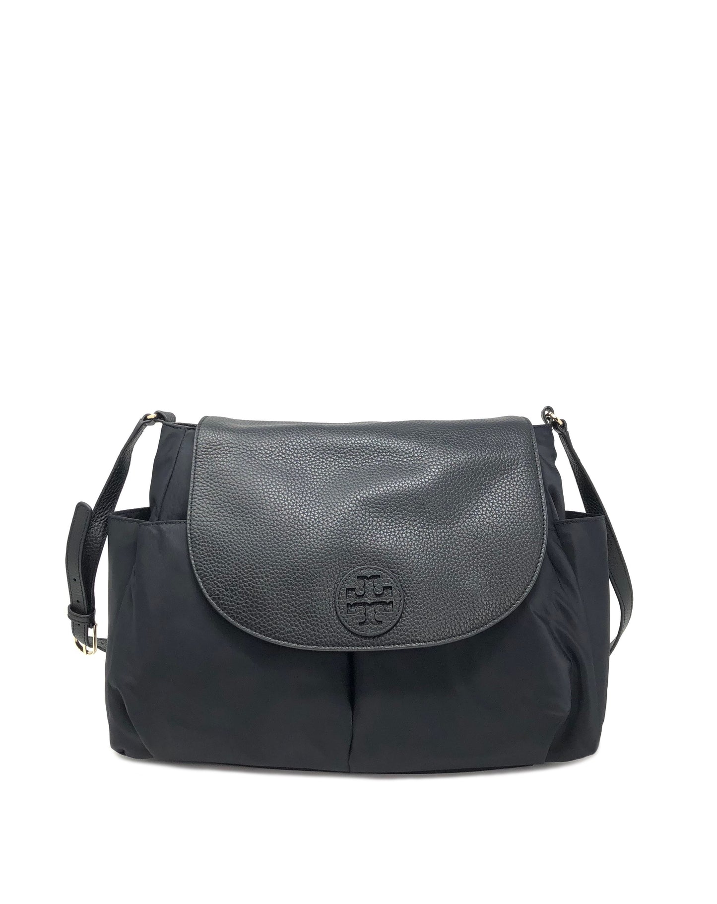 title:Tory Burch Black Thea Nylon Messenger;color:Black