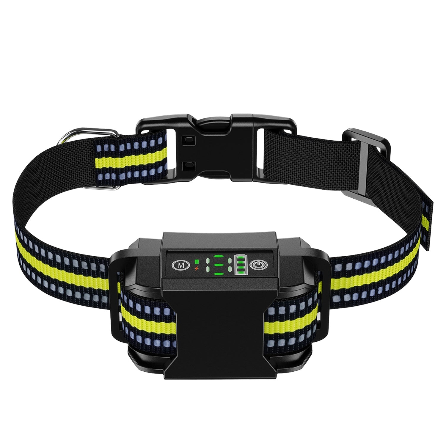 title:Fresh Fab Finds Dog Bark Collar Rechargeable Waterproof Beep Vibration Static Stimulation Bark Stopper Automatic Identification Collar with 6 Intensity Dual Modes;color:Black