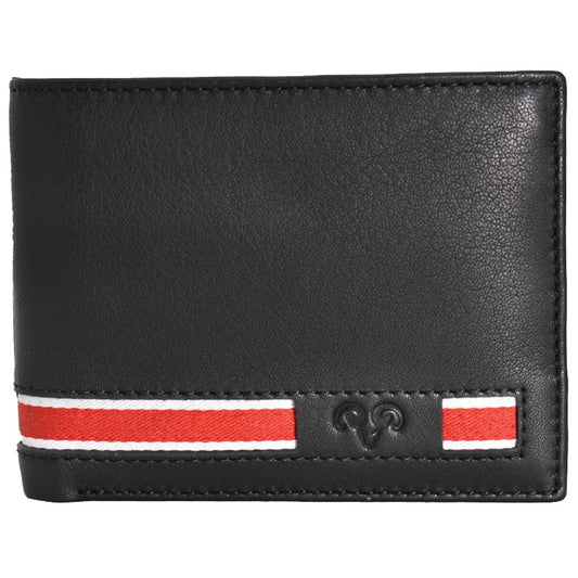 title:Jack Abrahams Slim Bi-Fold 2 Piece RFID Minimalist Wallet With Removable ID Holder;color:Black