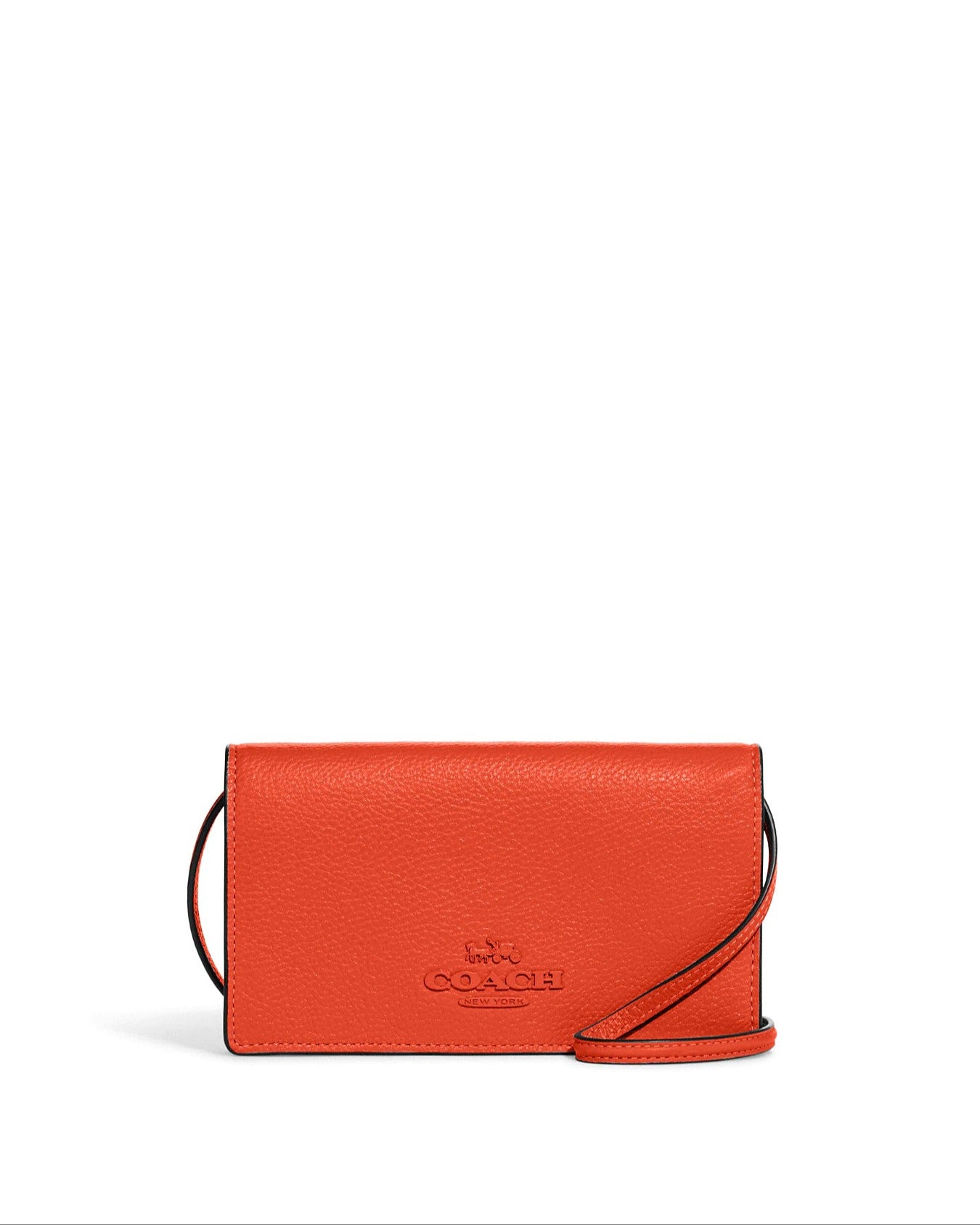 title:Coach Anna Foldover Clutch Crossbody;color:Mango