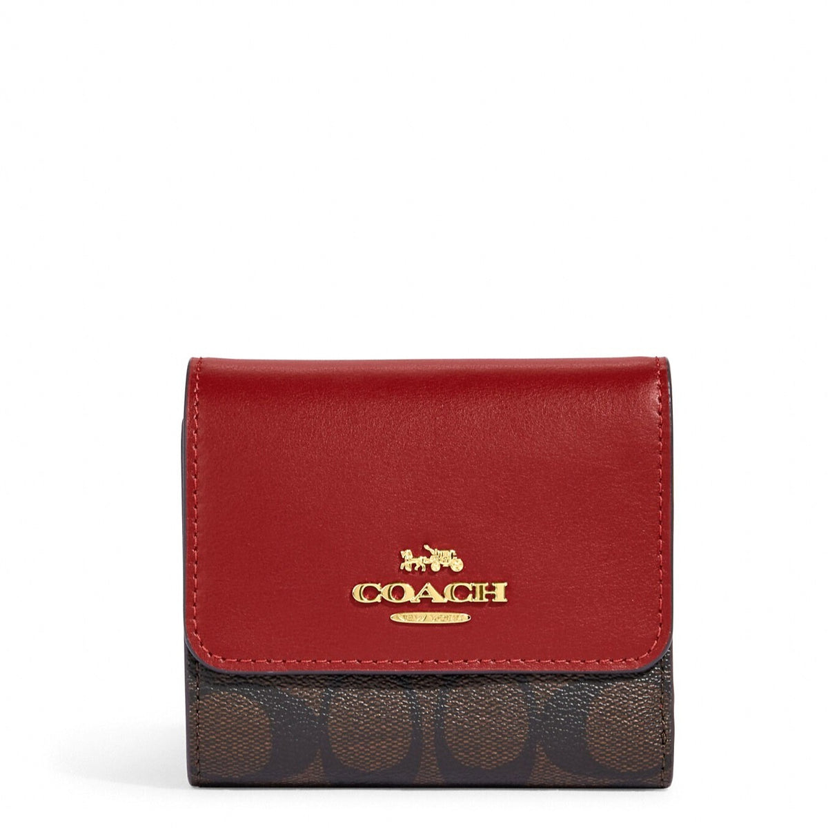 Coach wallet brown and red Clearance