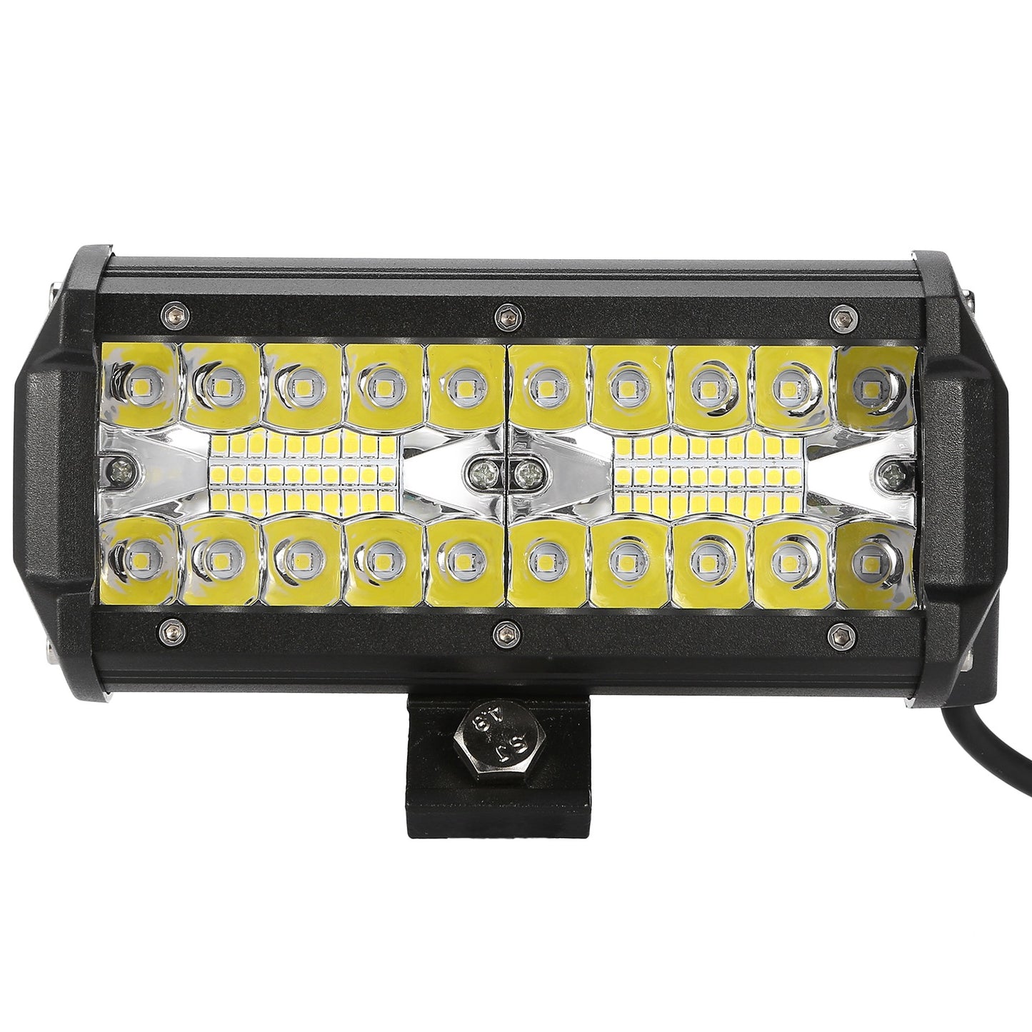 title:7" LED Light Bar 120W 12000LM LED Work Light Pods Offroad Driving Lights IP67 Waterproof Fog Light Spot Flood Beam for Jeep Trailer Truck Bus Boat;color:Black