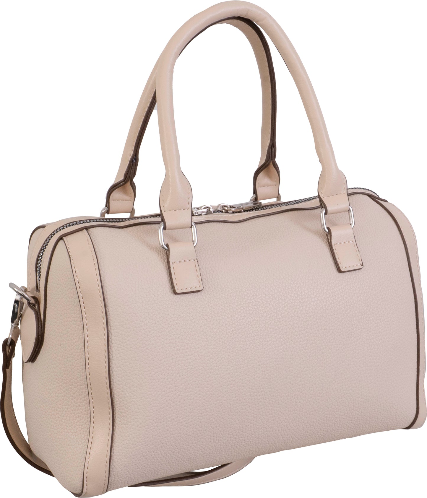 Ellen Tracy Barrel Satchel with Front Chunky Chain Detail