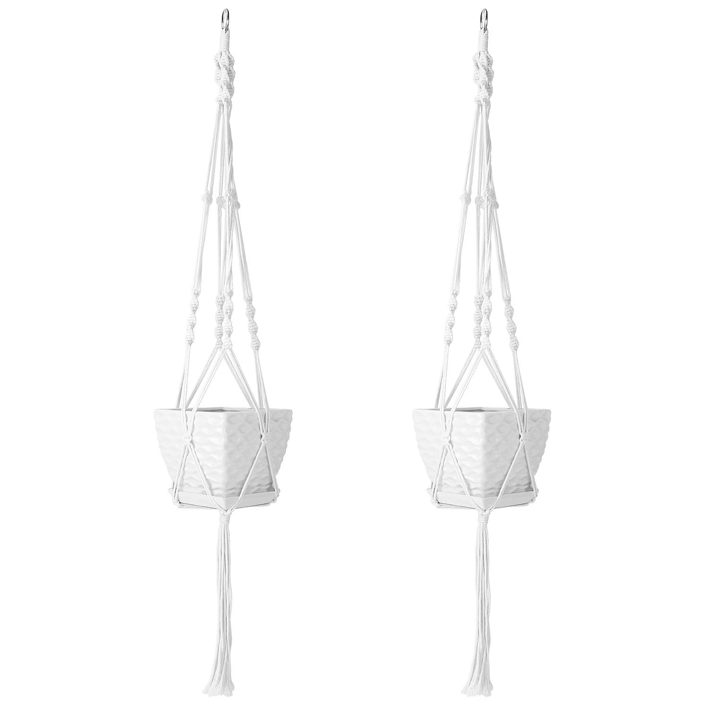 title:2Pcs Plant Hanger Flowerpot Net Bag 40in Cotton Rope Plant Hangers 4Legs Plant Hanger Fit For Round Or Square Plant Pot 4-11in;color:not applicable