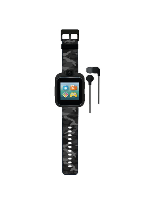 Playzoom 2 Kids Smartwatch & Earbuds Set: Grey Camo