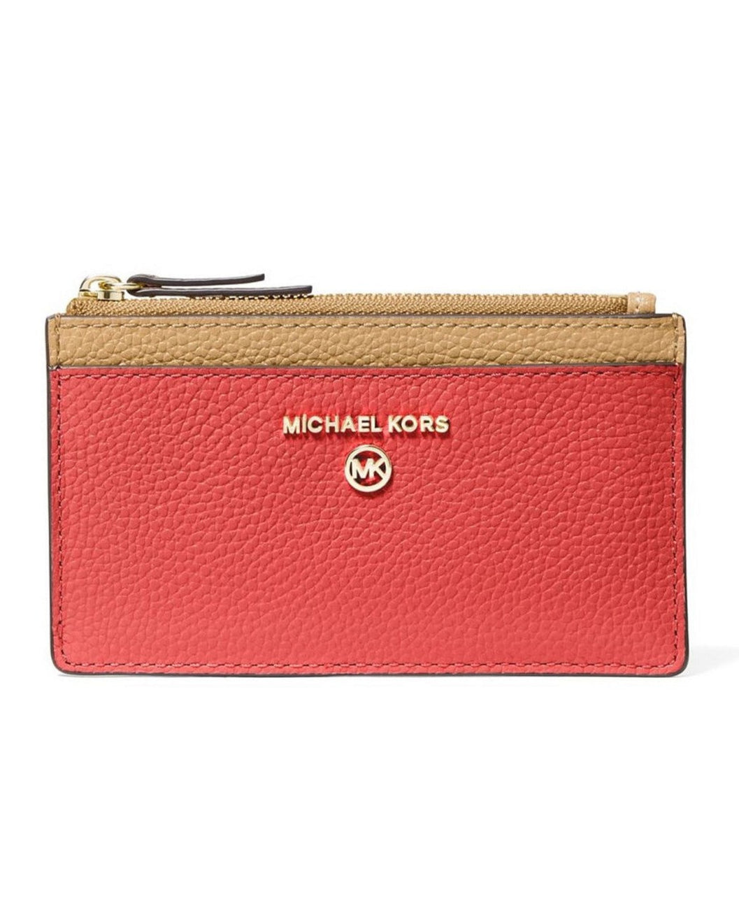 title:Michael Kors Women's Sangria Multi Jet Set Colorblock Zip Card Case;color:Sangria Multi