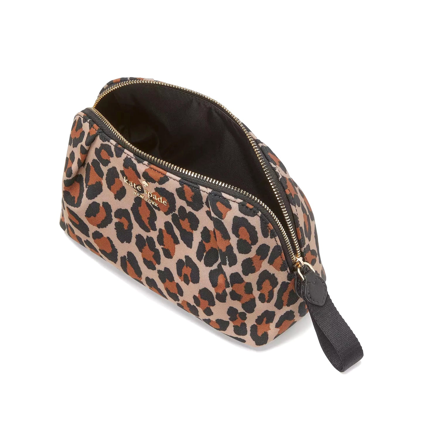 title:Kate Spade Women's Chelsea Spotted Leopard Cosmetic Bag;color:Brown Multi