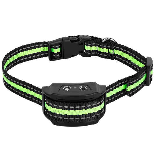 title:Fresh Fab Finds Anti-Bark Dog Collar IP67 Waterproof Beep Electric Shock Rechargeable Pet Training Device w/ 7 Adjustable Sensitivity;color:Black