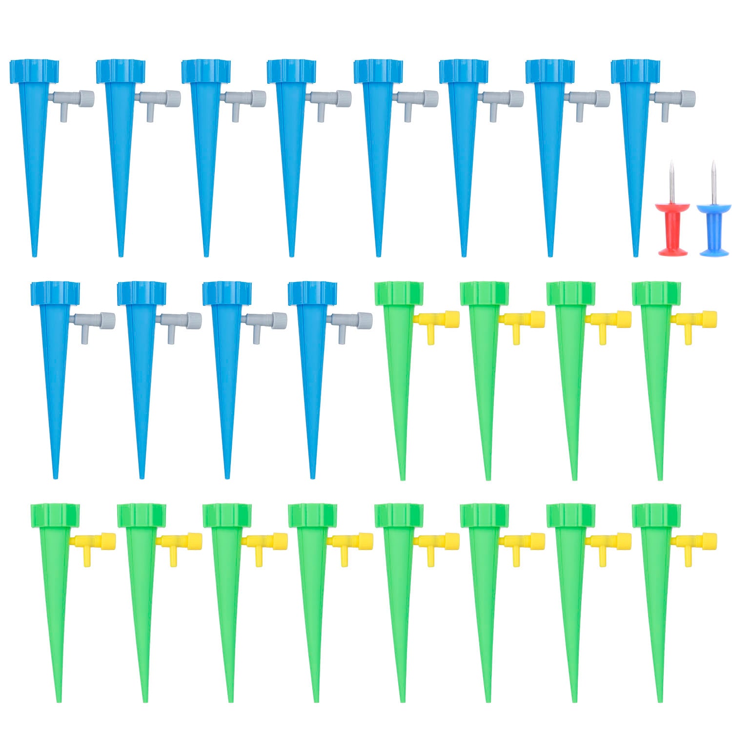 title:24Pcs Plant Watering Spikes Self Watering Devices Automatic Plant Waterer with Slow Release Control Valve For Outdoor Indoor Plant;color:not applicable