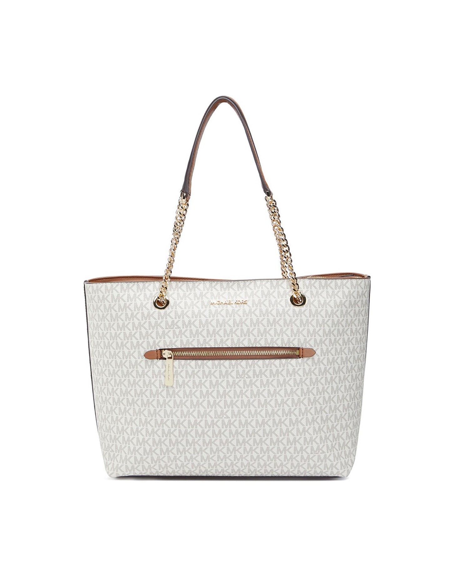 Jet Set Logo Front Zip Chain Tote