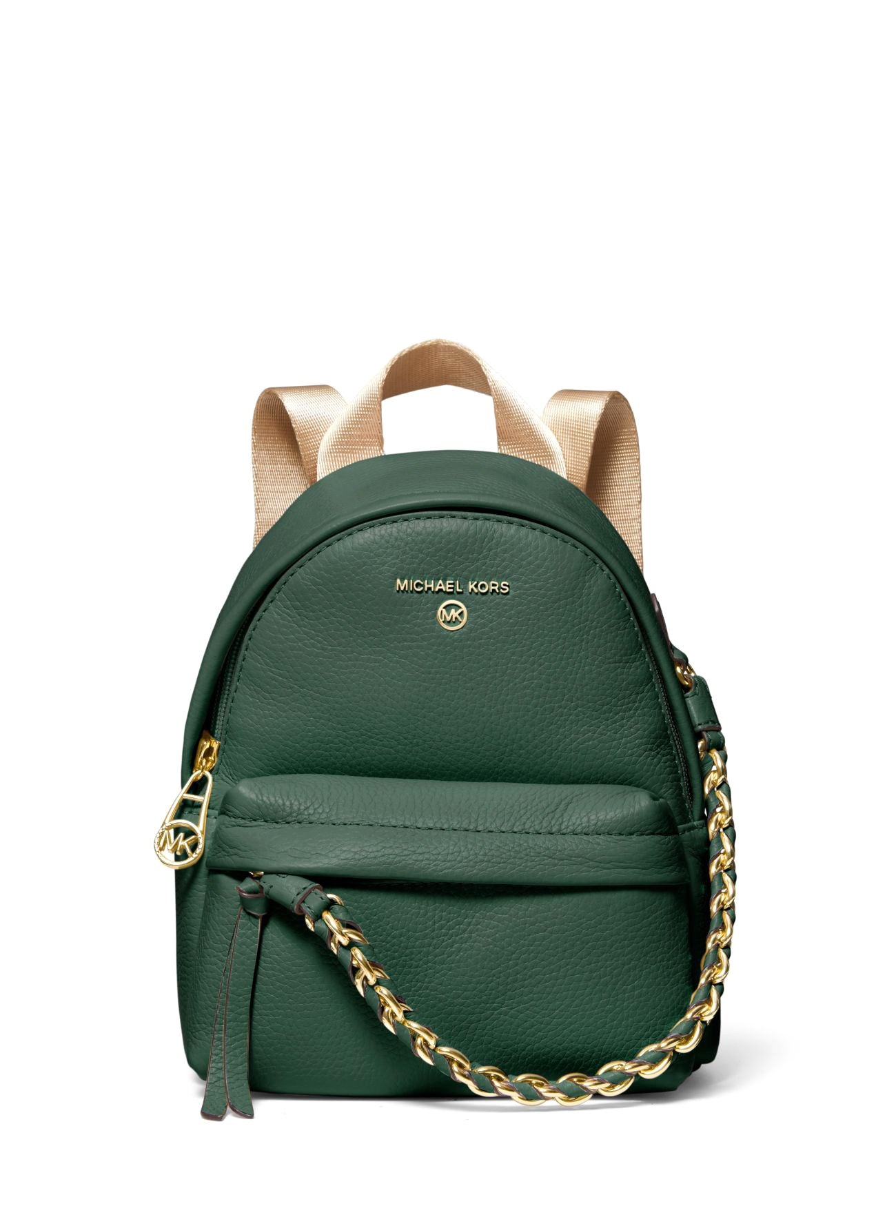 title:Michael Kors Women's Moss Slater Extra-Small Pebbled Leather Convertible Backpack;color:Moss