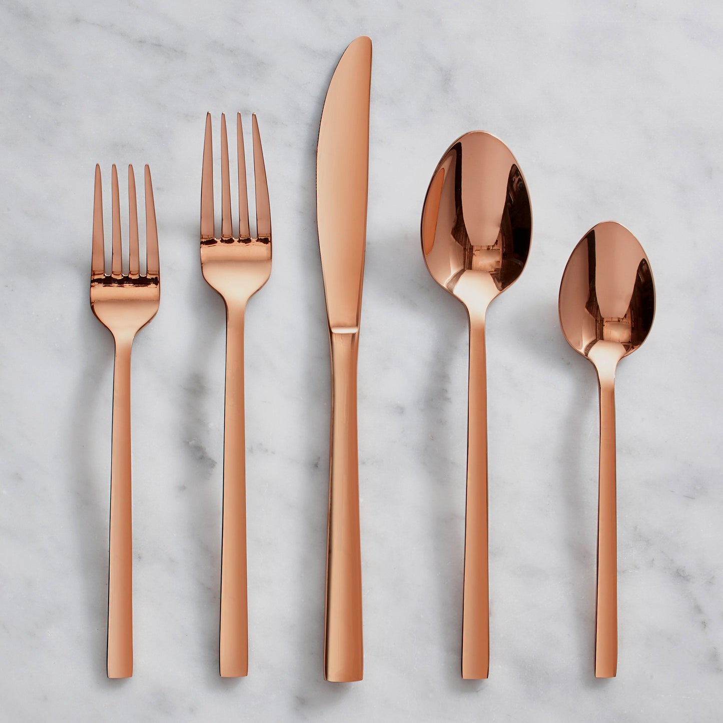 Safdie & Co. Silverware Flatware Cutlery Stainless Steel Copper 20 piece Set Palos