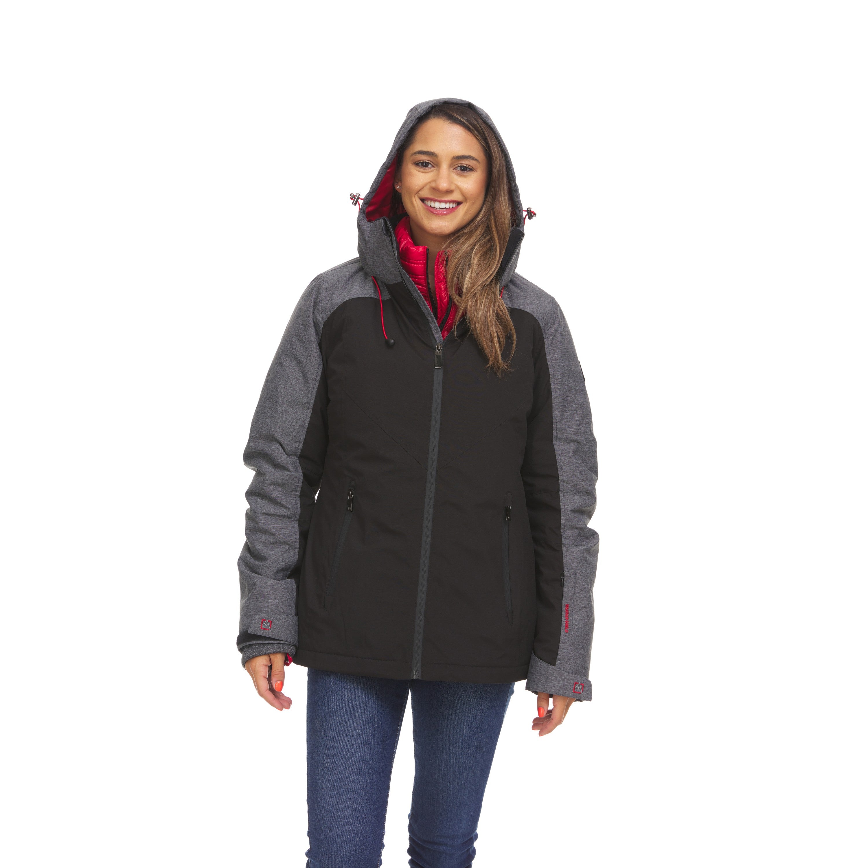 Avalanche Women's Ski Jacket 3 in 1 Waterproof Winter Jacket Snow Hood–  Ruumur
