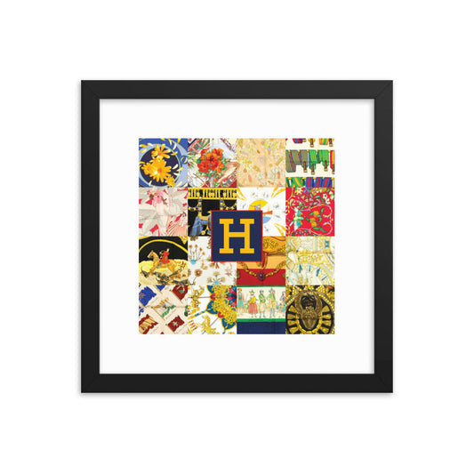 Quilting original fashion art Framed Poster Print 12x12