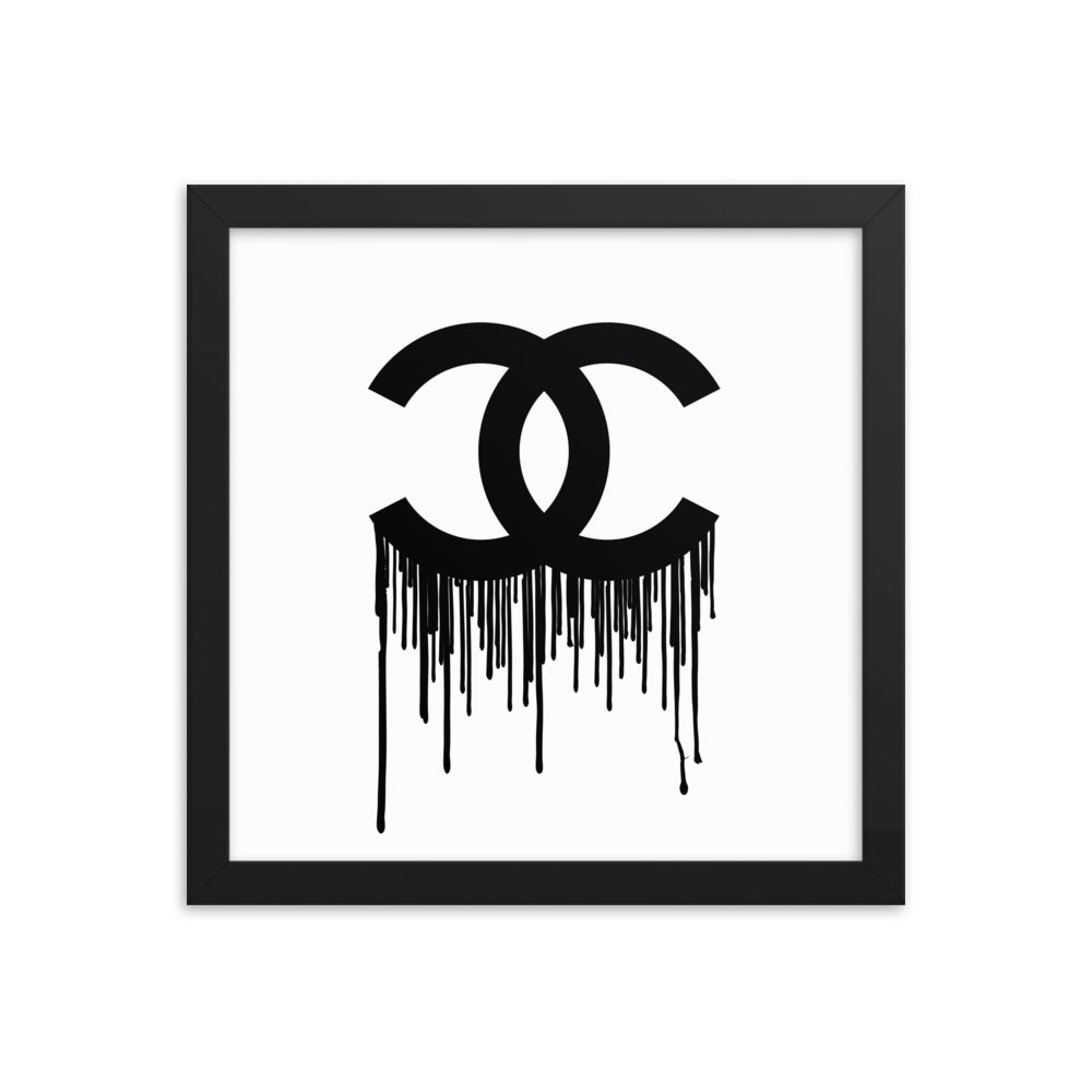 Dripping C's original fashion art Framed Poster Print 12x12