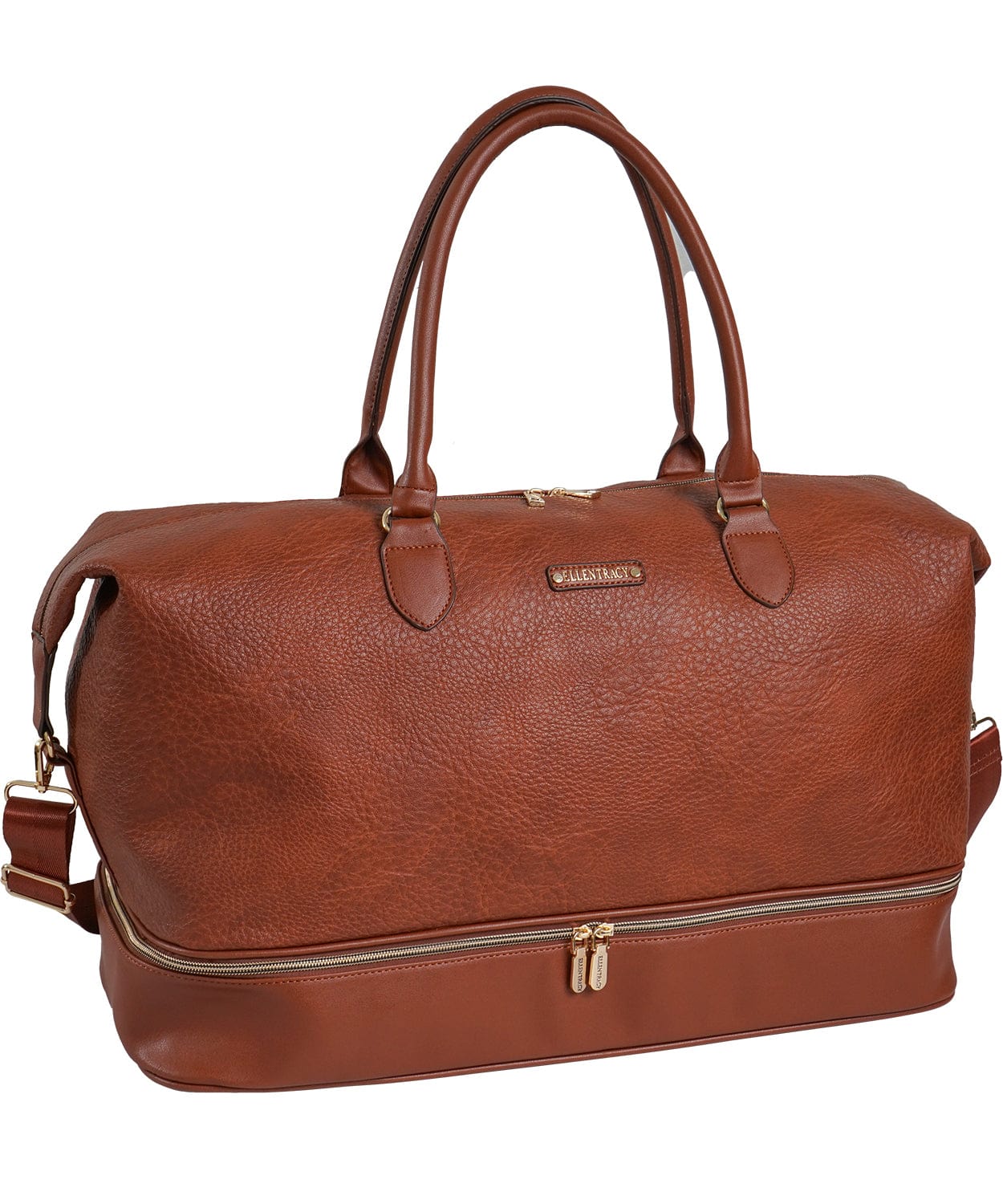 Ellen Tracy 20 Inch Pebble Grain Drop Bottom Duffel