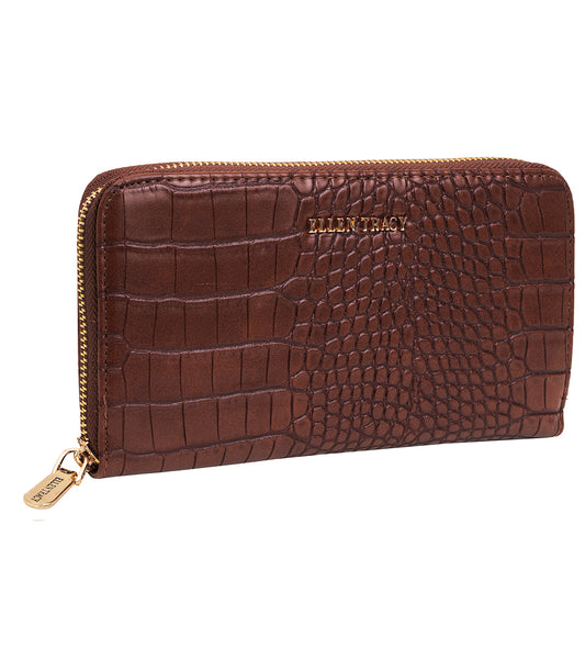 title:Ellen Tracy Chocolate Bag Style # Etslg1075-037;color:Chocolate