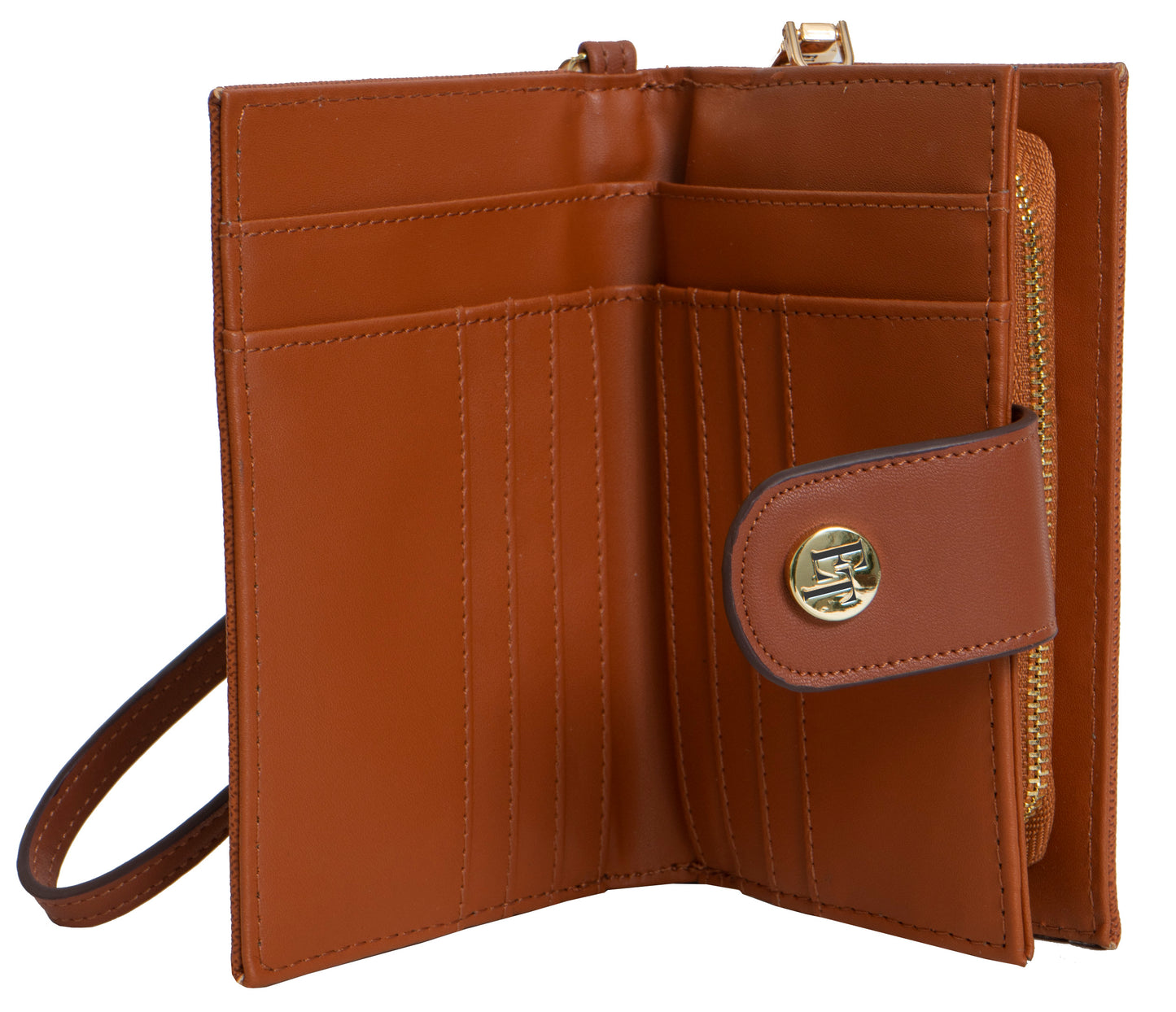 title:Ellen Tracy Cognac Bag Style # Etslg1409-006-C;color:Cognac