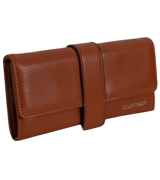 Ellen Tracy Pebble Grain Clutch Wallet