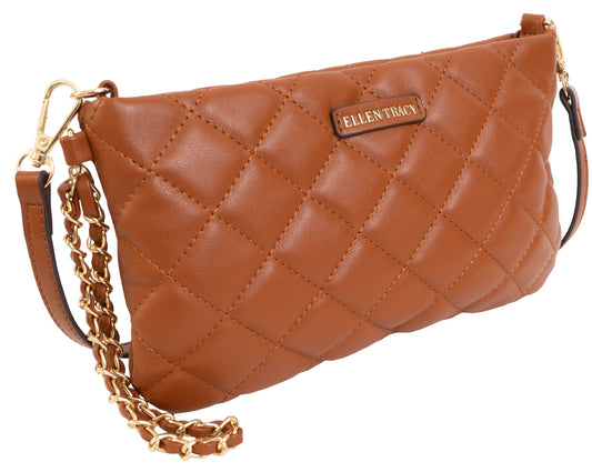 title:Ellen Tracy Cognac Bag Style # Etslg1459-006-C;color:Cognac