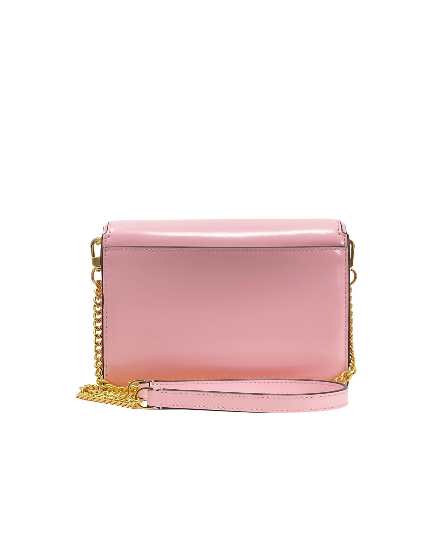 Tory Burch Pink Plie Emerson Patent Chain Wallet