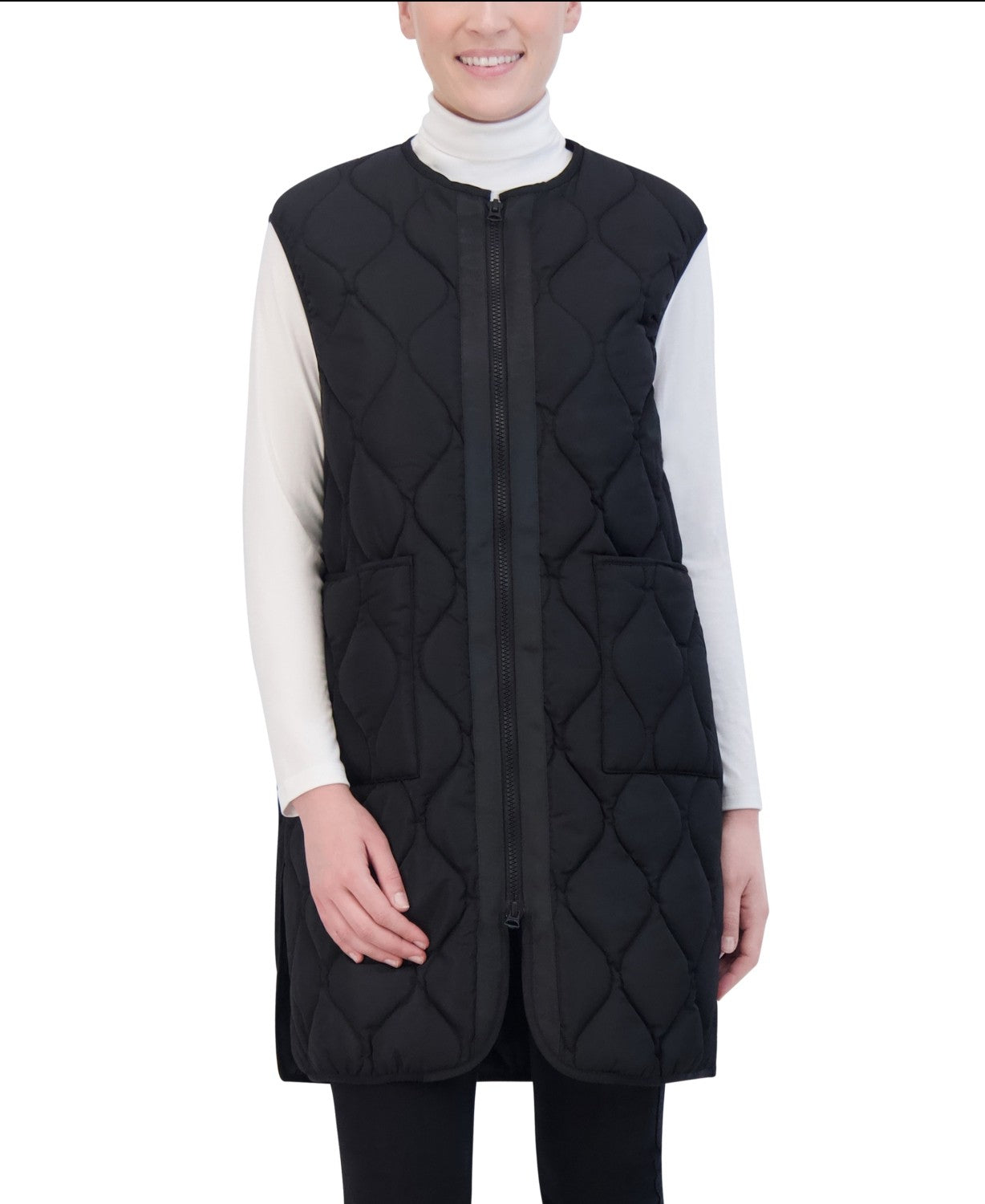 Hudson Jeans Women's Onion Quilted Vest With Nylon Twill Taping