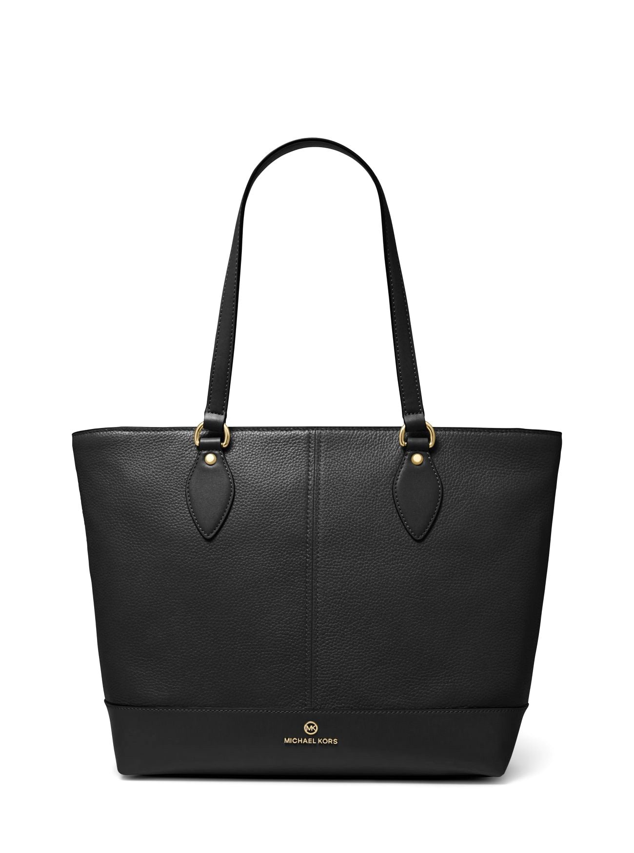 title:Michael Kors Women's Black Beth Large Pebbled Leather Tote;color:Black