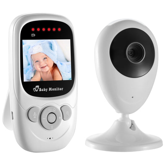 title:Fresh Fab Finds 656FT Video Baby Monitor w/ Digital Camera Infrared Night Vision 2.4’’ LCD Two-way Talk Zoom Function 2.4GHz Wireless Transmission Temperature Monitor;color:White