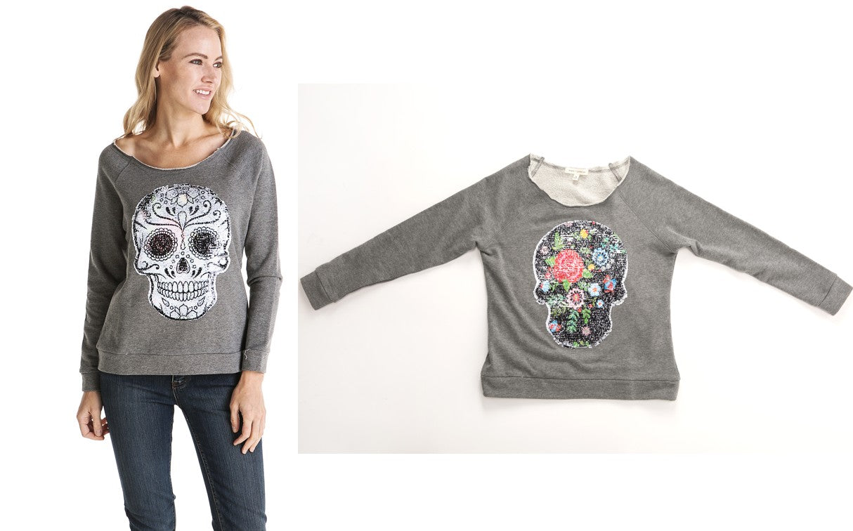 Angel Premium Sugar Skull Sloucher