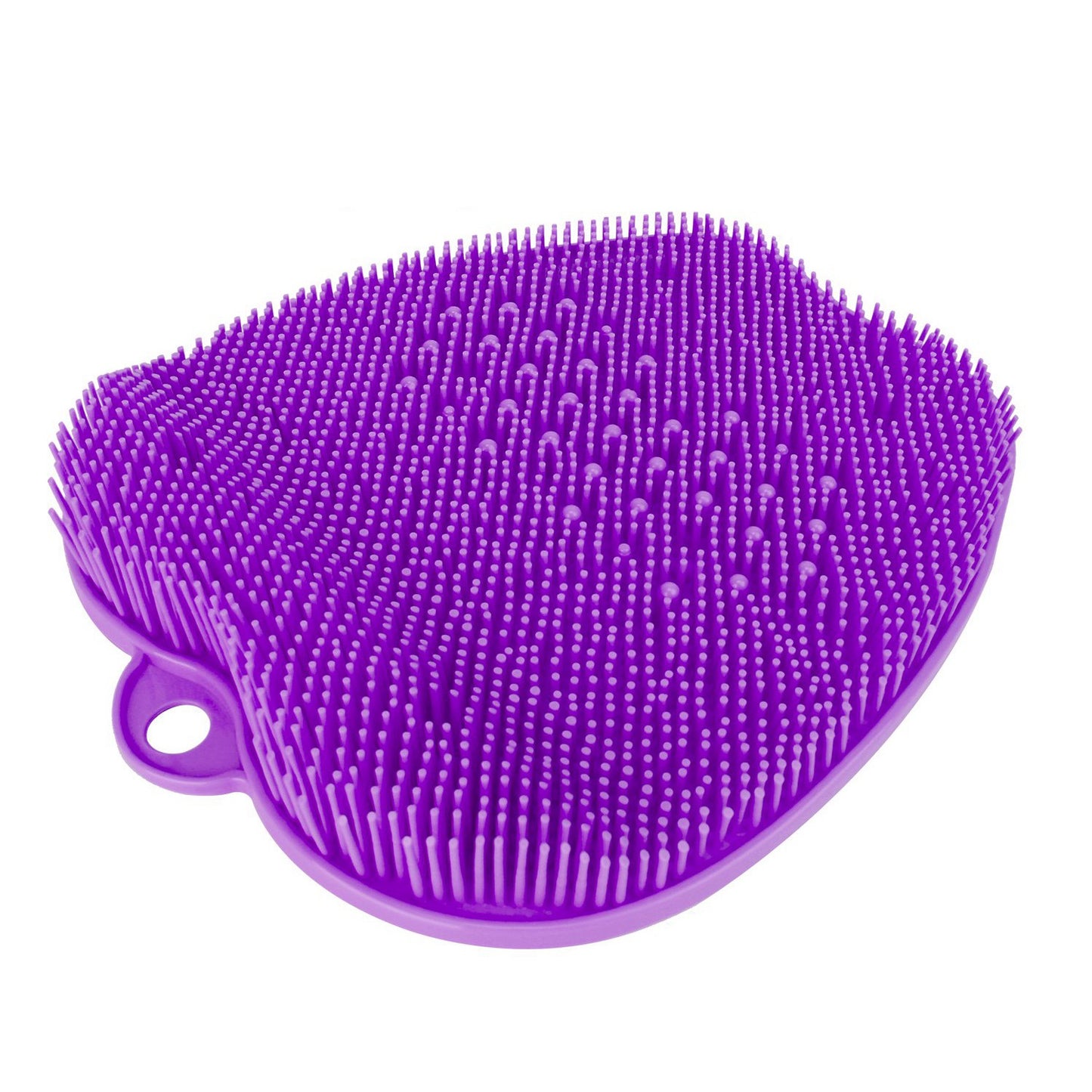 title:Shower Foot Scrubber Foot Massager Exfoliation Cleaner Mat Improve Foot Circulation Scrubber Foot Pain Relief Mat w/ Anti-slip Suction Cups;color:Purple