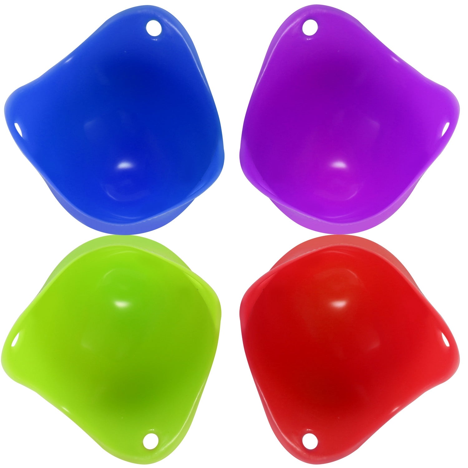 title:4 Pack Egg Poachers Silicone Egg Poaching Cups BPA Free Non-Stick Poached Egg Maker for Microwave Stovetop Egg Cooking;color:Multi