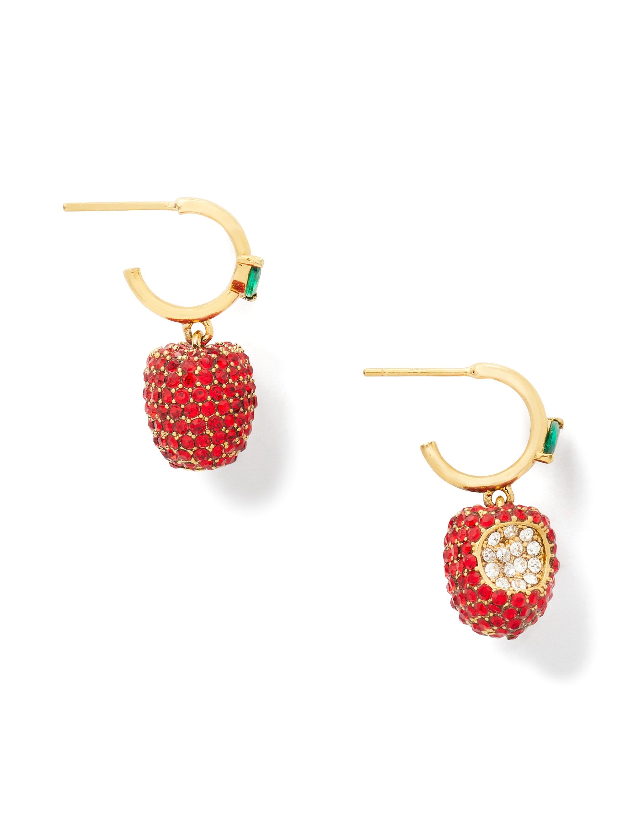 Kate Spade Apple Of My Eye Pave Huggies Earrings Ruumur