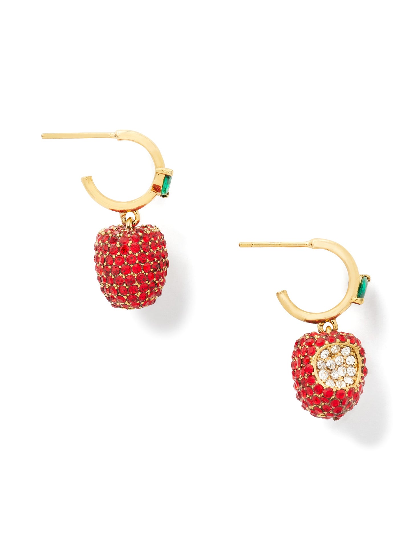 Kate Spade Apple Of My Eye Pave Huggies Earrings