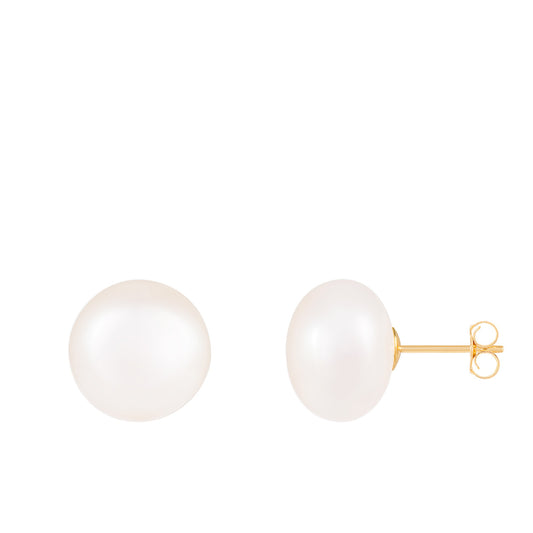 title:Splendid Pearls Pearl Studs 14K;color:White