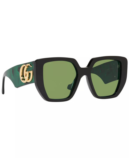 Gucci Geometric Sunglasses Green 54mm