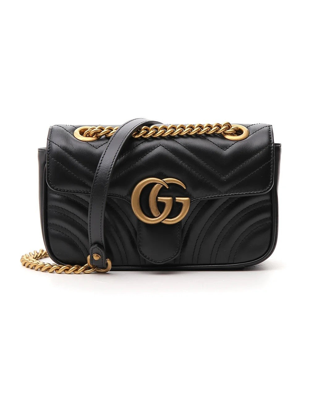 Gucci GG Marmont Mini Bag in Matelasse' Leather - Black