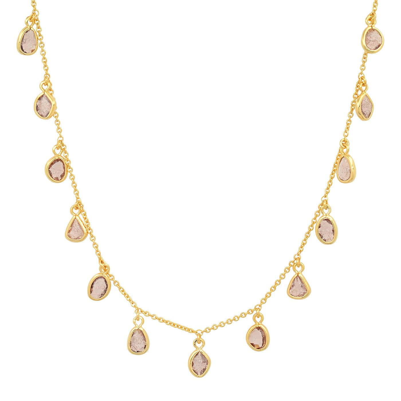 title:Multi-Stone Necklace;color:Gold/OS10