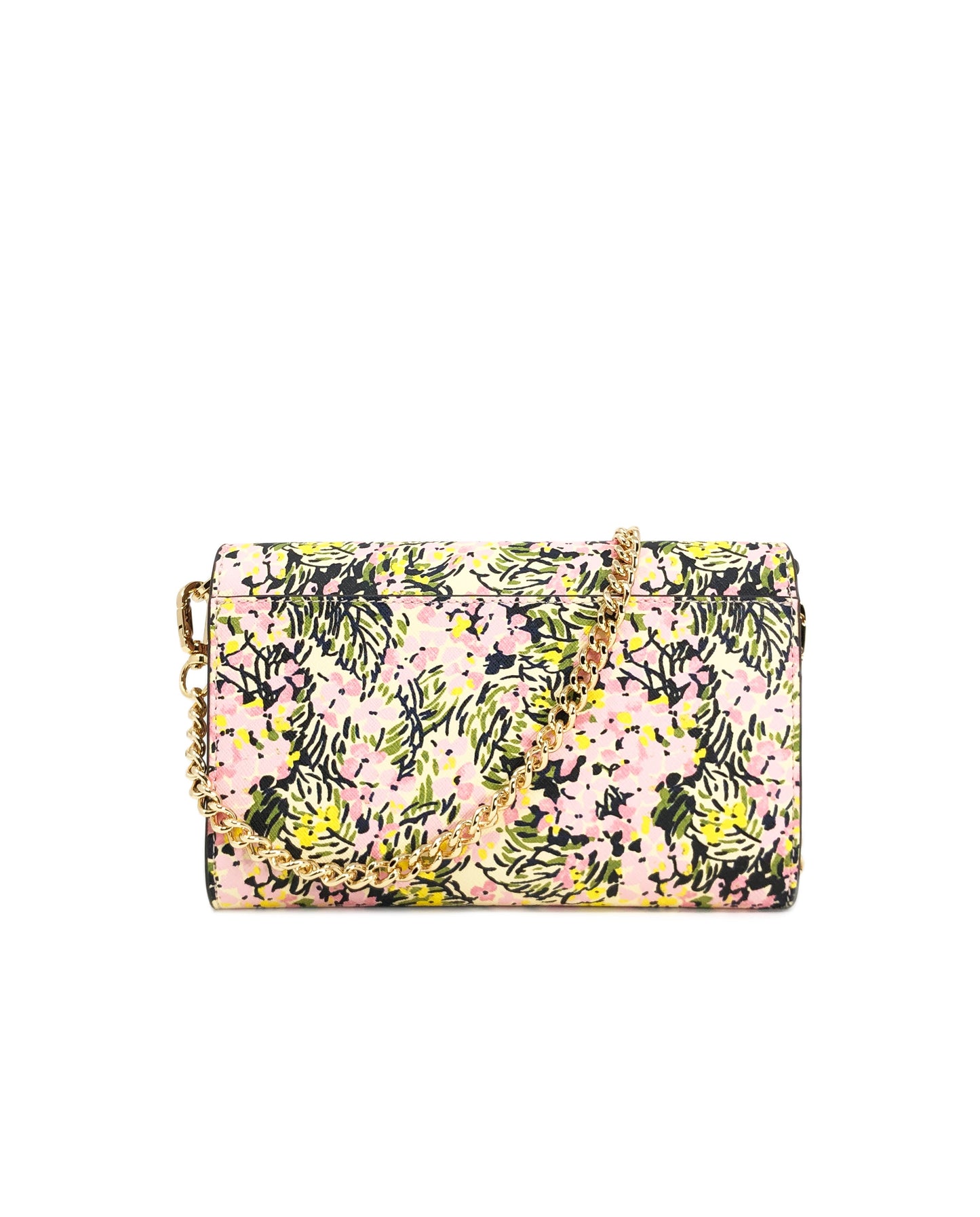 Tory Burch Flower Field Emerson Printed Chain Wallet