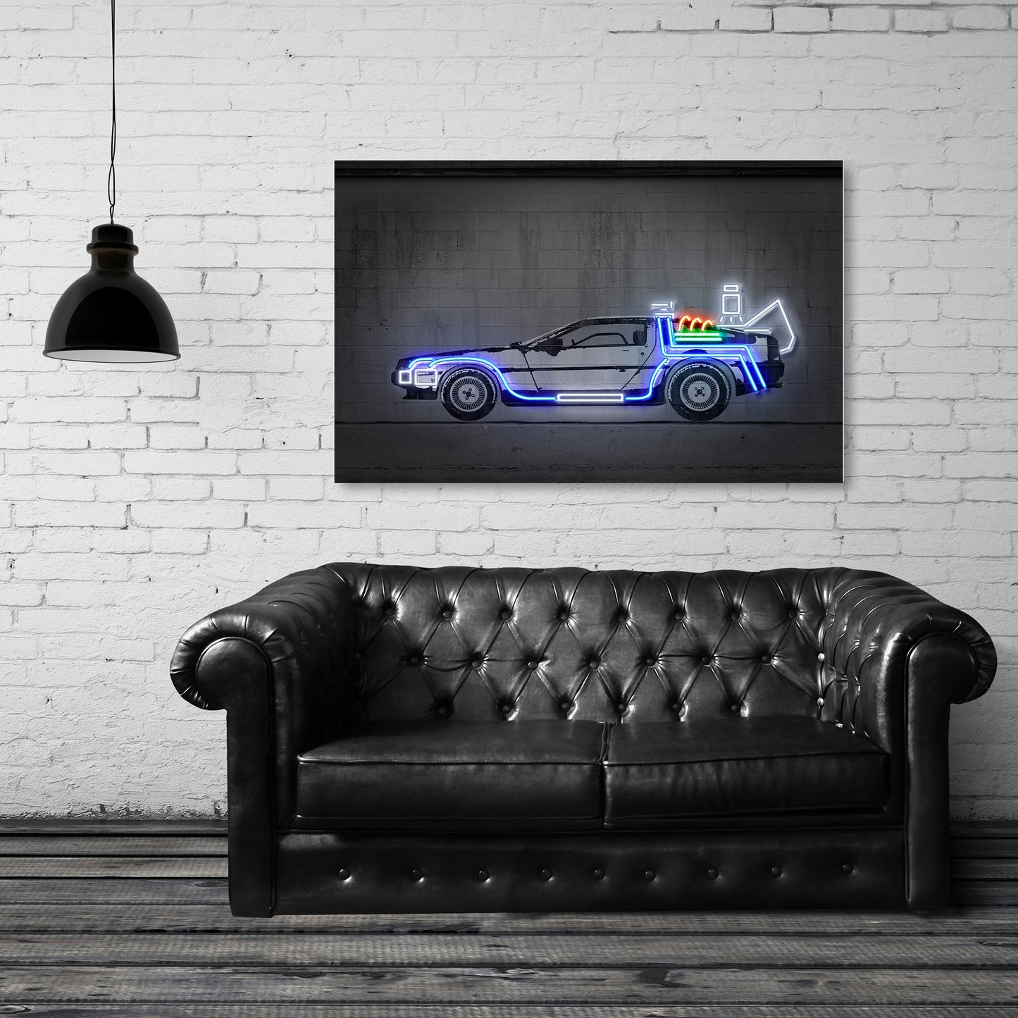 Delorean Fine Art Stretched Canvas