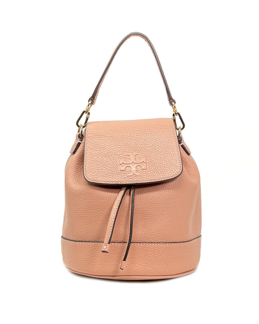 title:Tory Burch Pink Moon Thea Mini Bucket Backpack;color:Pink Moon