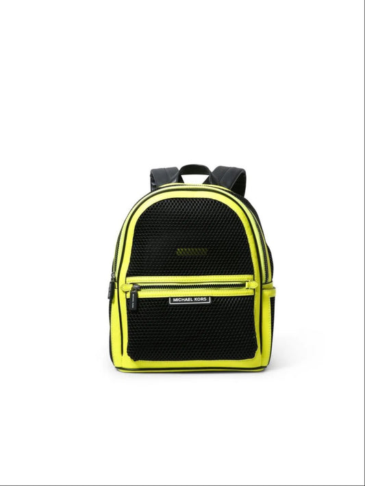 title:Michael Kors Women's Black & Neon Yellow Sport Danika Medium Backpack;color:Black / Neon Yellow