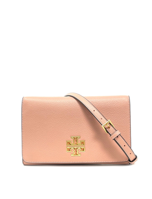 title:Tory Burch Pink Moon Britten Clutch;color:Pink Moon