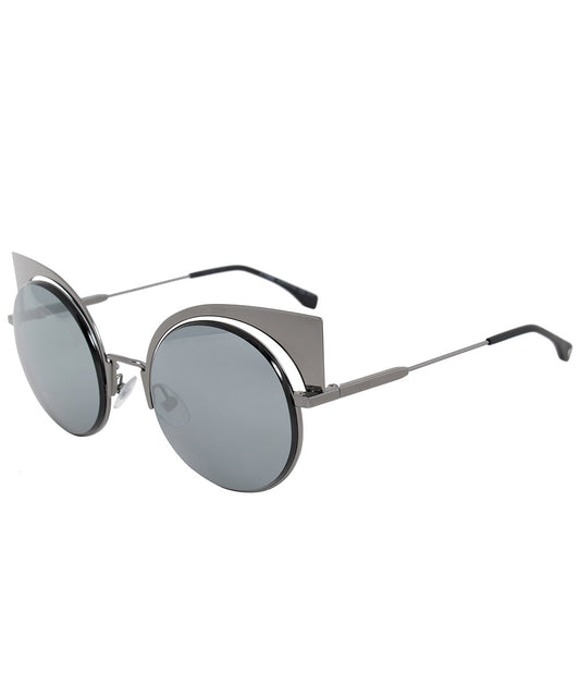 title:Fendi Eyeshine Cat Eye Sunglasses FF0177S KJ1 T4 53;color:Gray