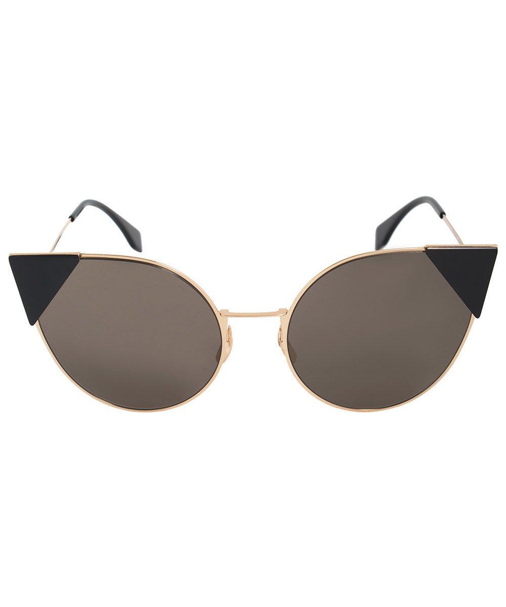 title:Fendi Lei Round Sunglasses FF0190S 000 2M 57;color:Gold