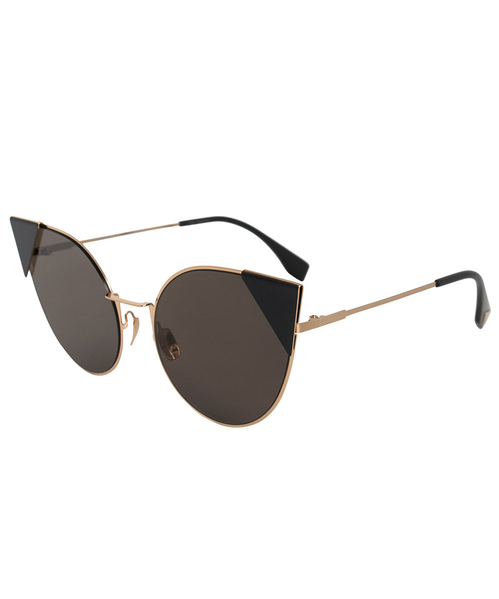 title:Fendi Lei Round Sunglasses FF0190S 000 2M 57;color:Gold