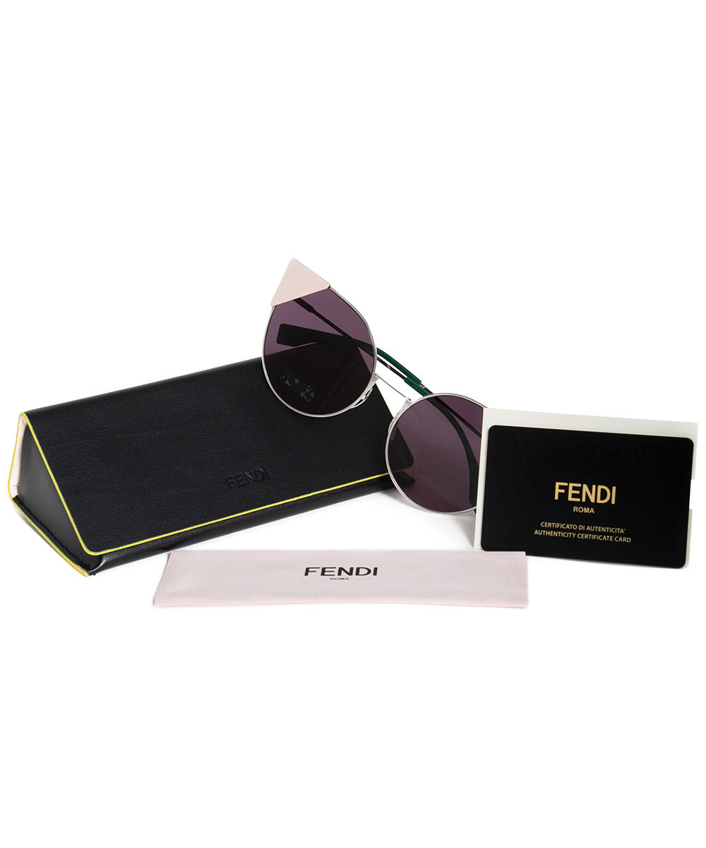 title:Fendi Lei Round Sunglasses FF0190S 010 OM 57;color:not applicable