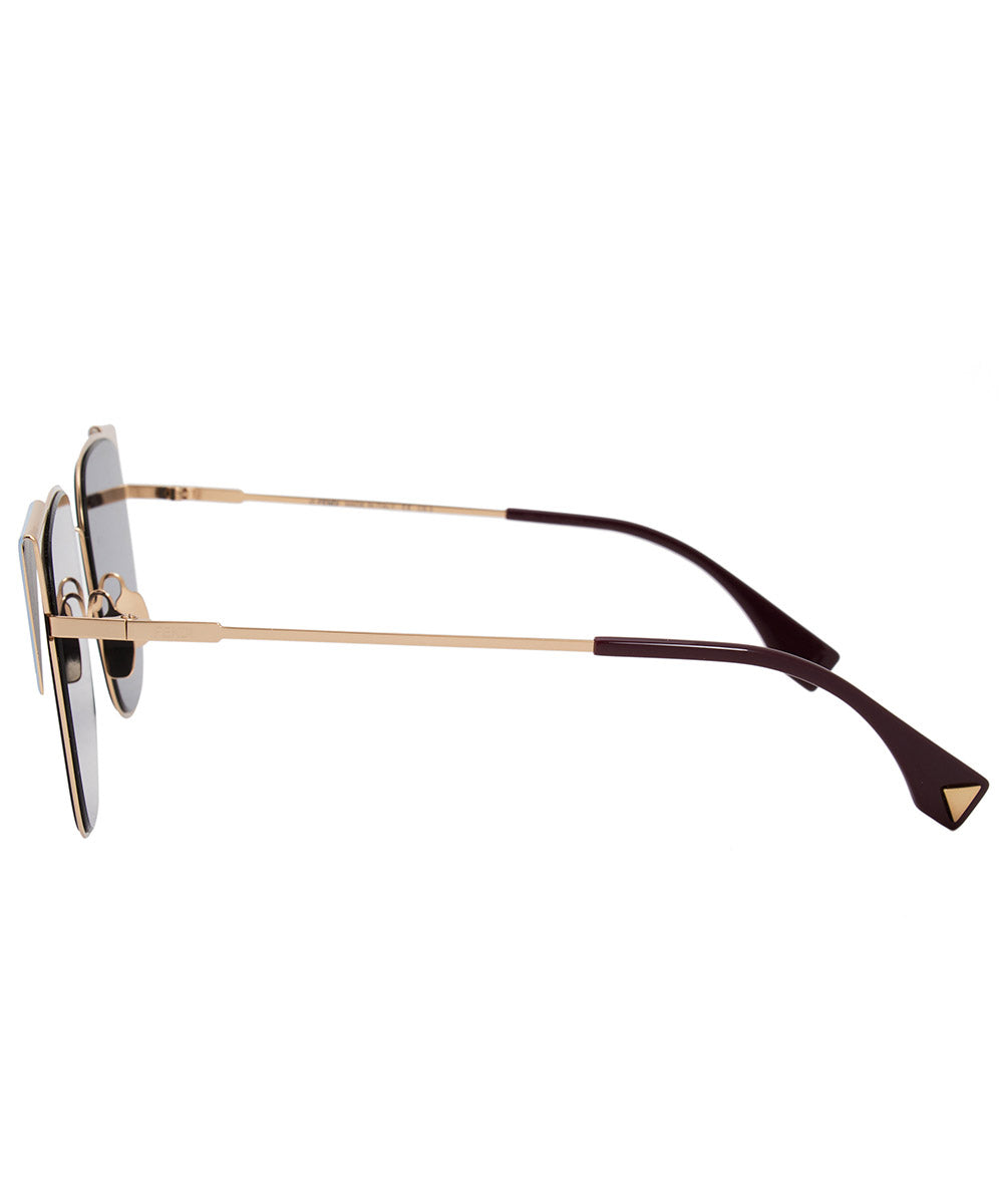 title:Fendi Lei Square Sunglasses FF0191S 000 A9 55;color:Gold