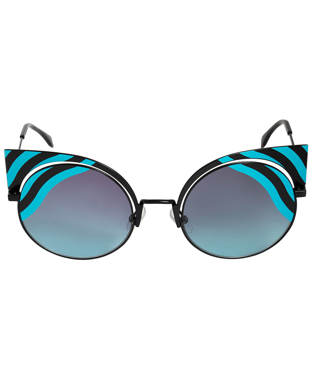 title:Fendi Hypnoshine Cat Eye Sunglasses FF0215S 0LB JF 53;color:Black