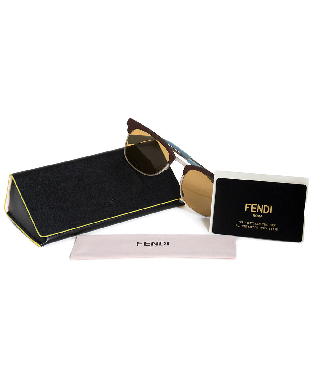 title:Fendi Square Sunglasses FF0228S 4ES 70 50;color:Brown