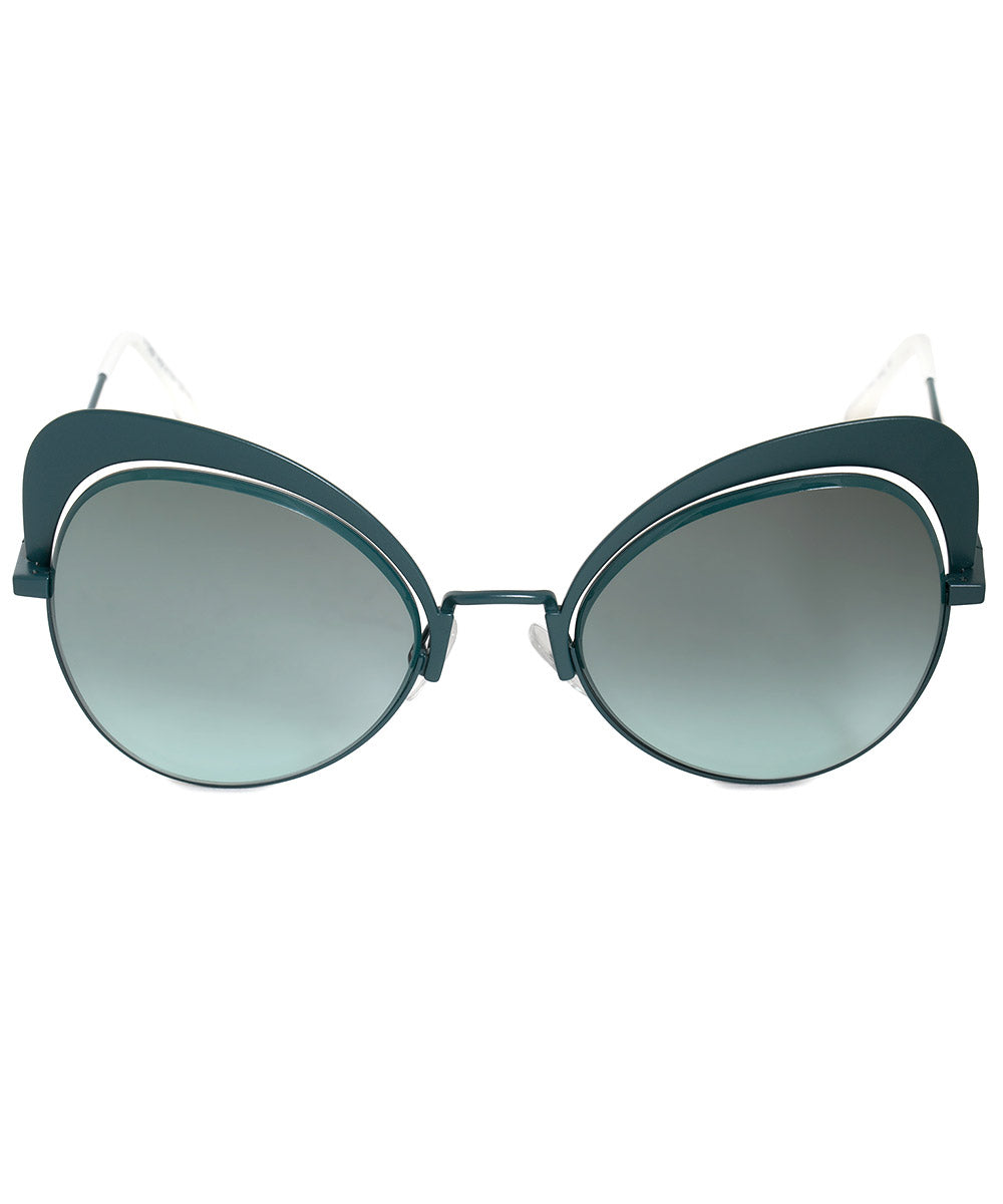 title:Fendi Eyeshine Butterfly Sunglasses FF0247S 1ED EQ 54;color:Green